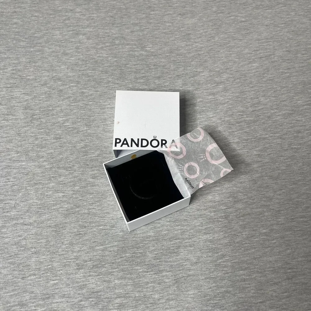 PANDORA White 3.5”x 3.5” Jewelry Necklace & Bracelet Gift Box